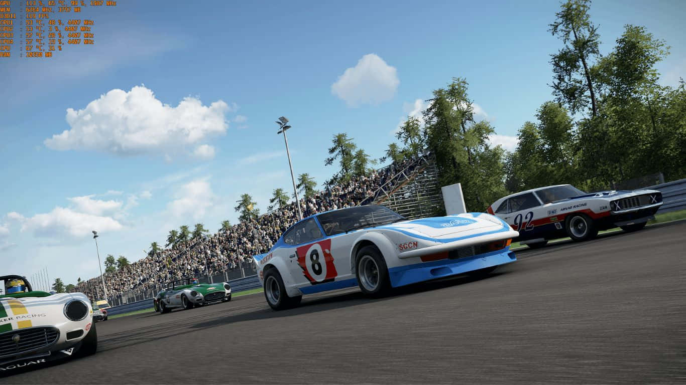 خلفية Project Cars 2 بدقة 1366x768 وبمعدل 80+ إطار في الثانية خلفية