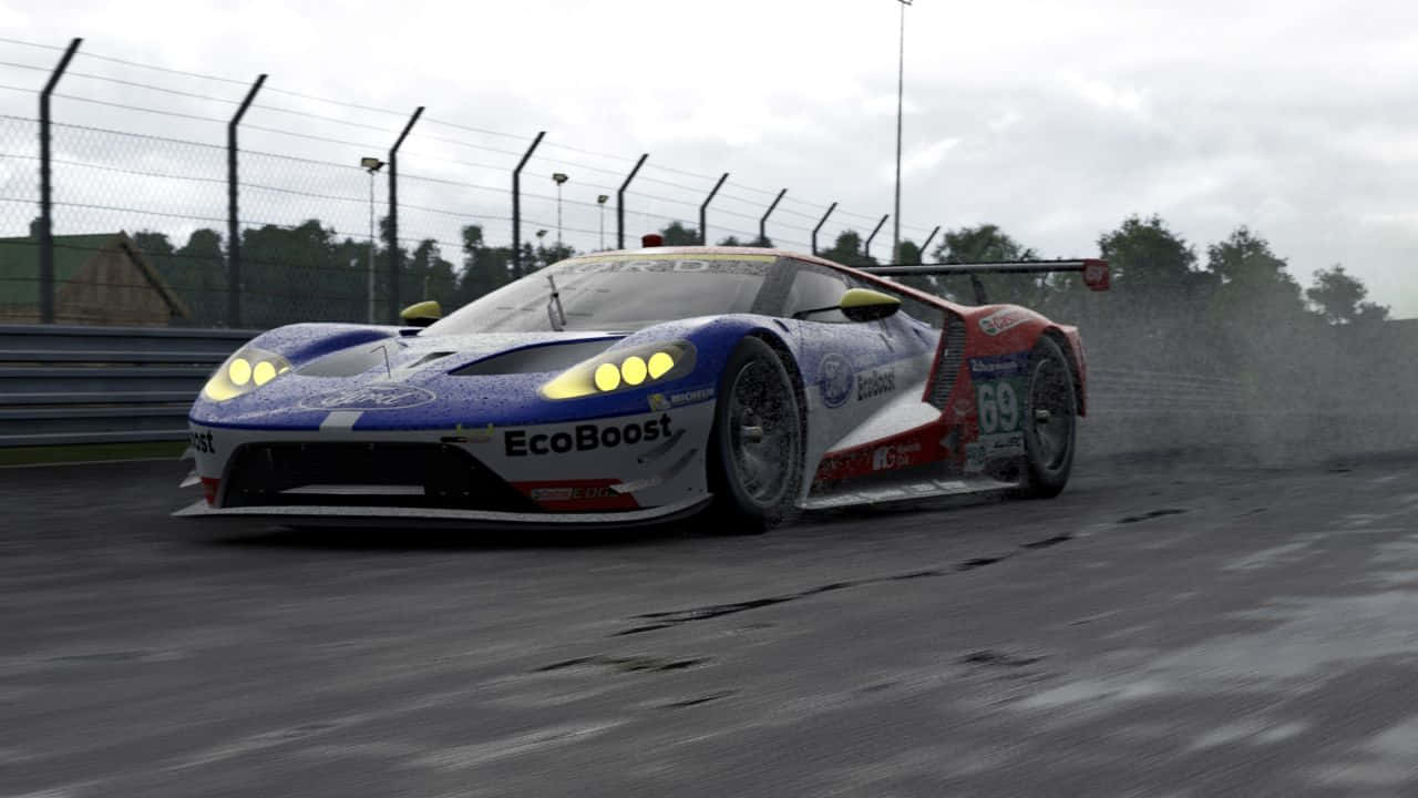 خلفية لعبة Project Cars بدقة 720p مع دخان متصاعد خلفية