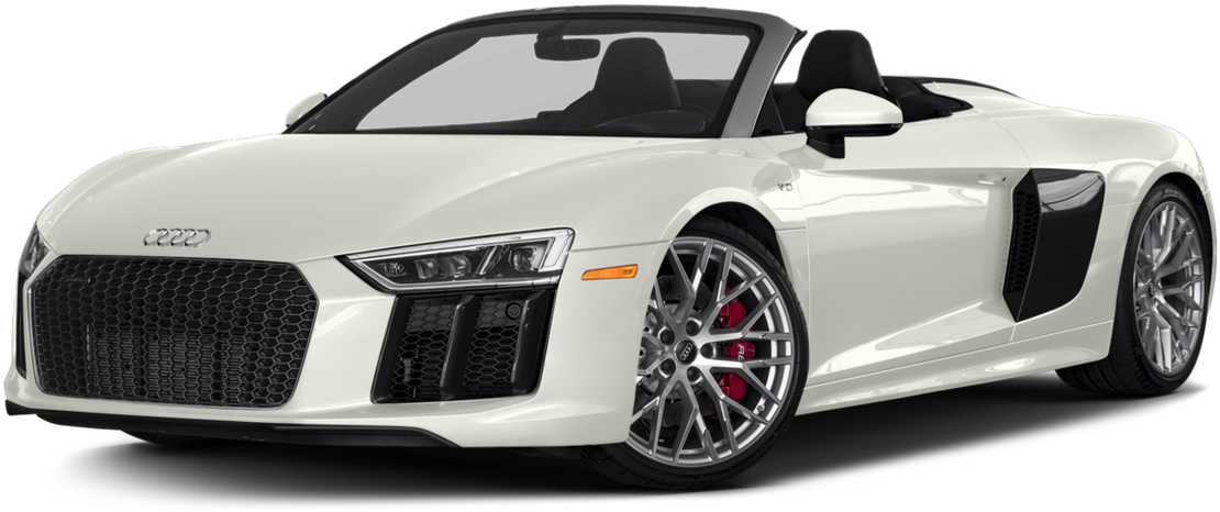 أودي R8 سبايدر كابريوليه بيضاء خلفية