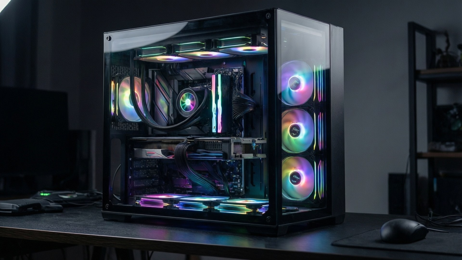كمبيوتر ألعاب RGB خلفية