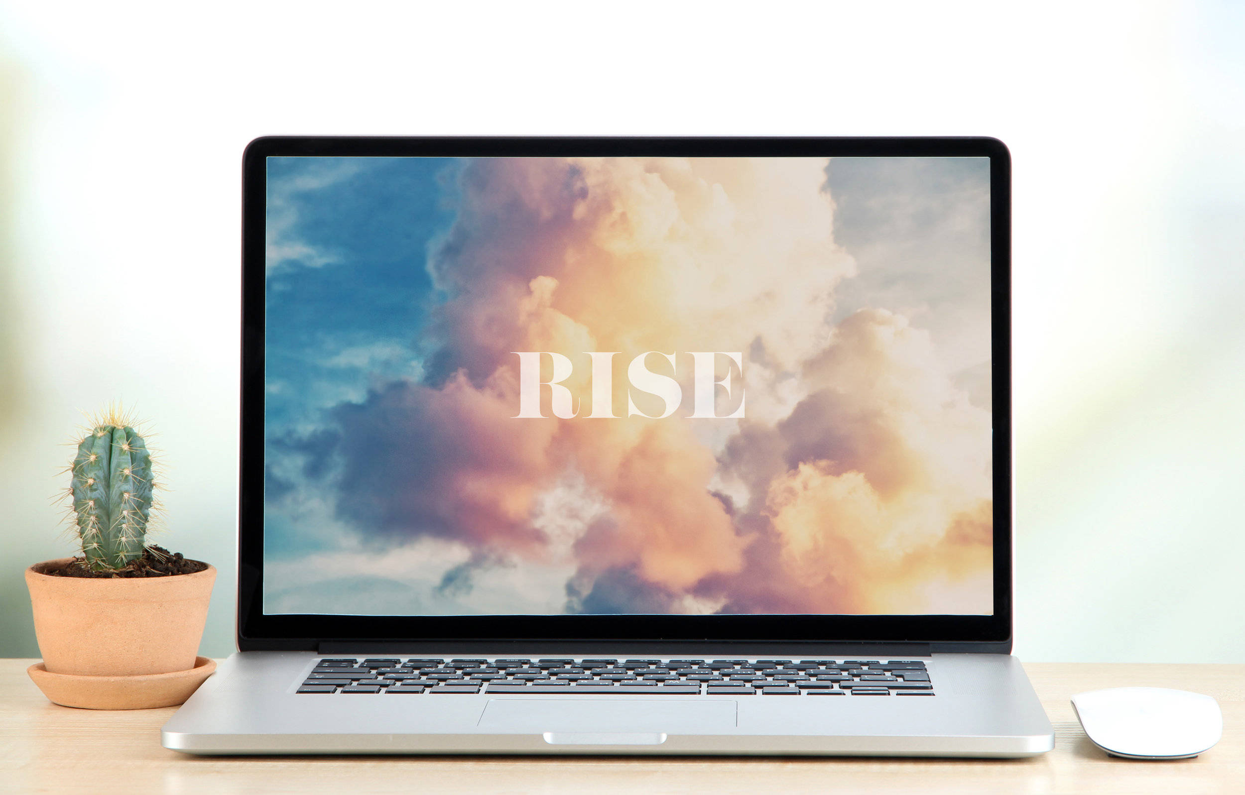 Rise جمالي سحب مكتب كمبيوتر محمول خلفية