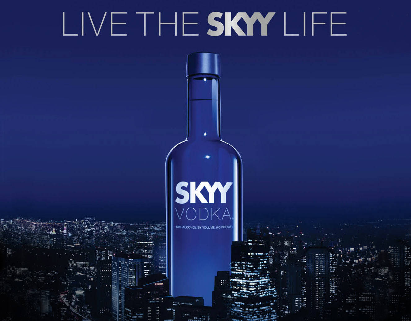 ملصق Skyy Vodka عش حياة Skyy خلفية