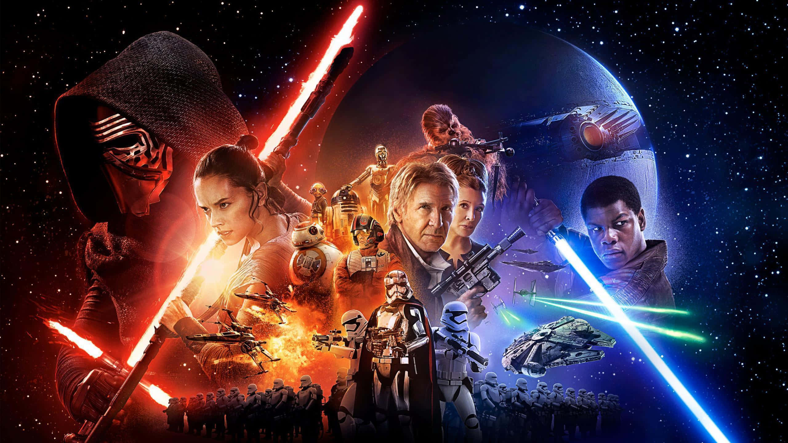 طاقم فيلم Star Wars The Force Awakens خلفية