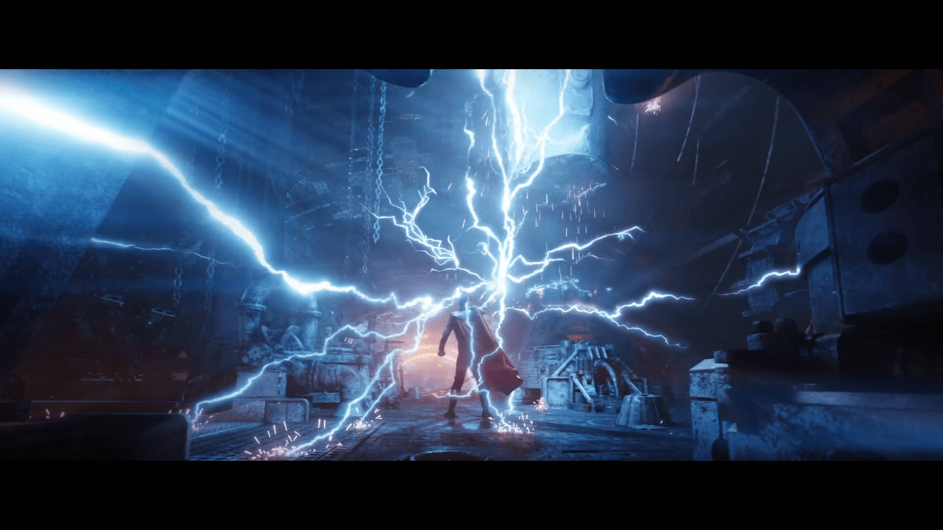 قوة الرعد لثور مع Stormbreaker الخارقة خلفية