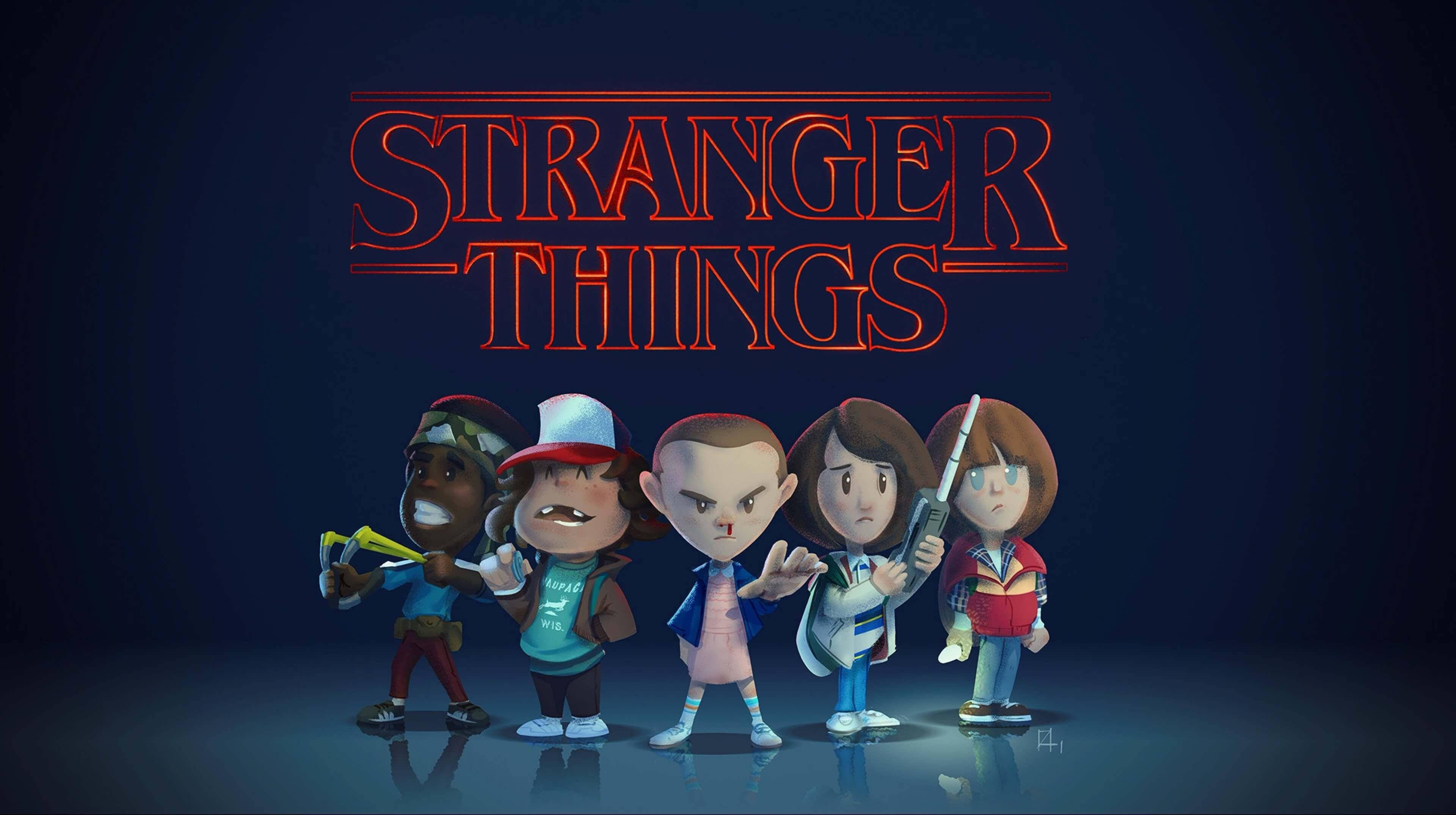 Stranger Things 4K كاريكاتير خلفية