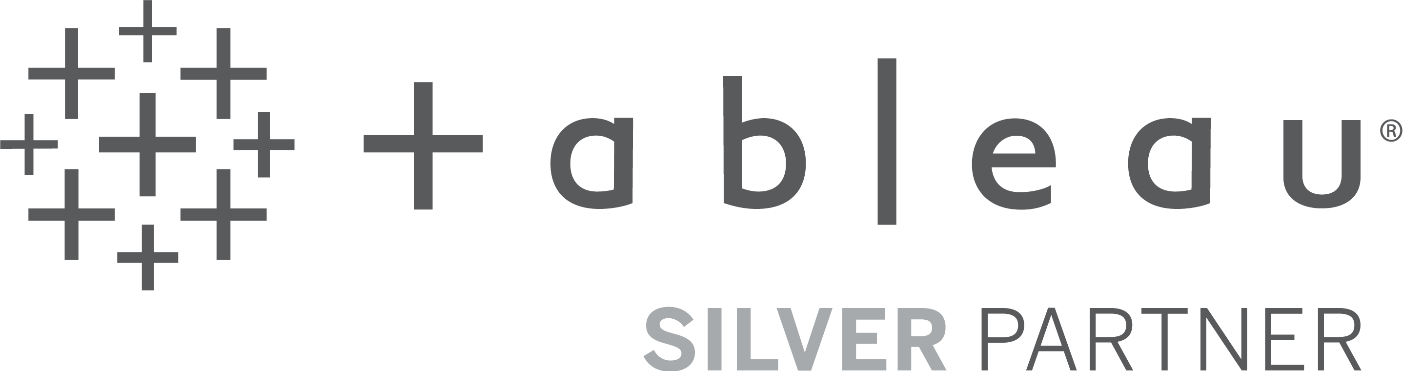 شعار شريك فضي لبرنامج Tableau خلفية