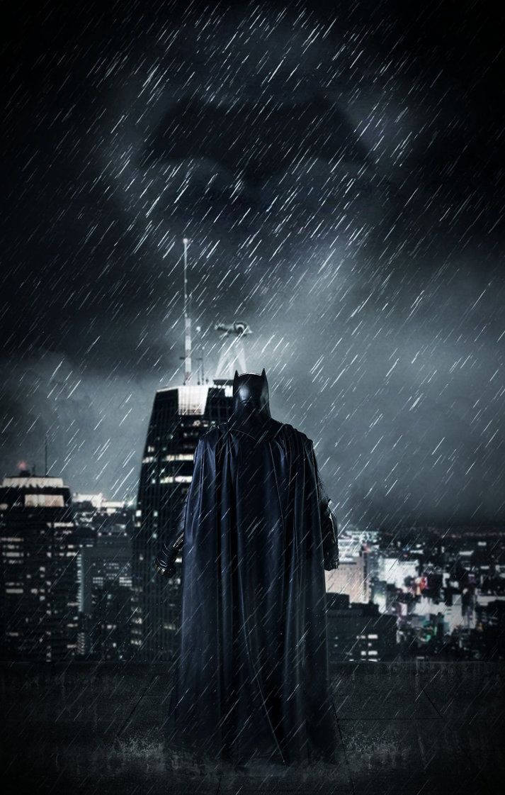 مشهد المطر من فيلم The Batman خلفية