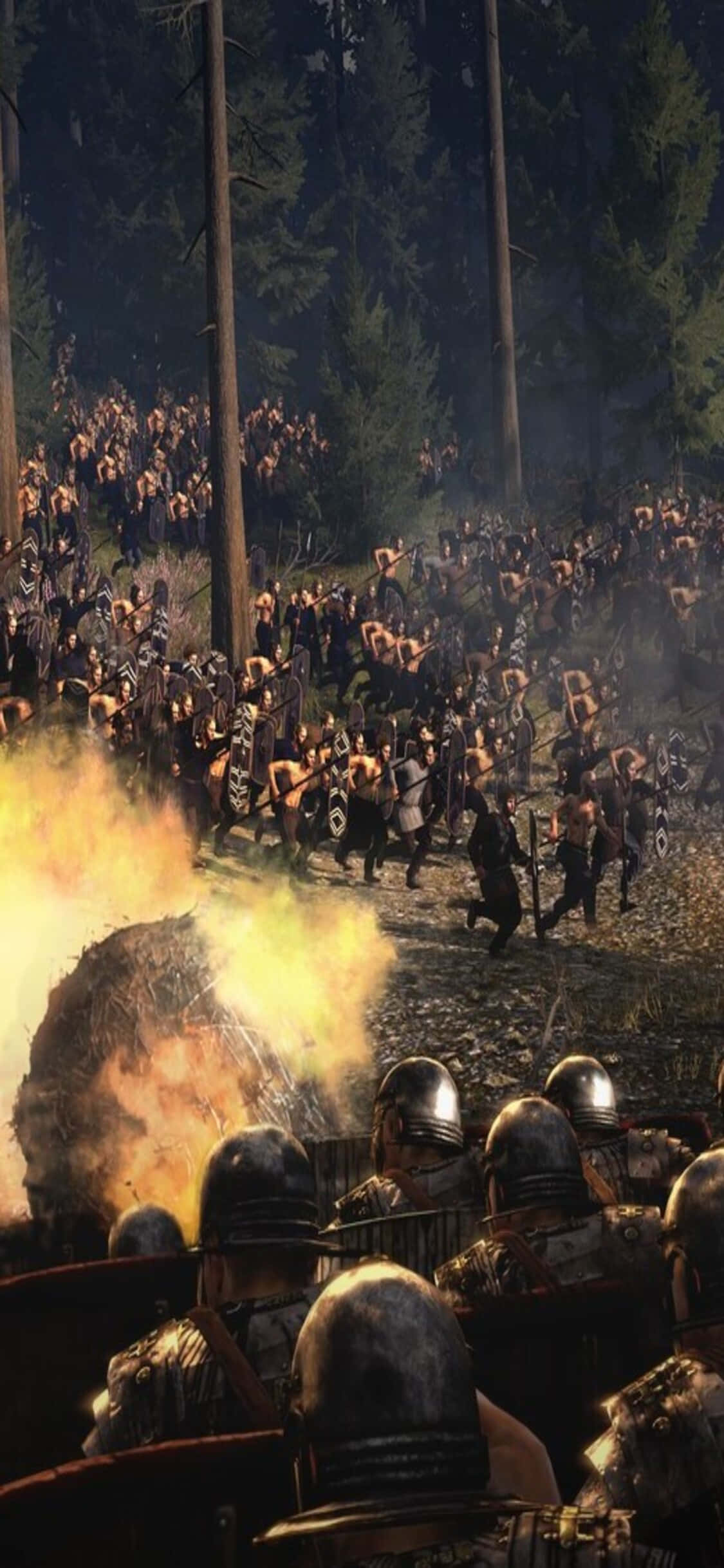 اختبر إثارة Total War: Rome II على هاتفك iPhone XS خلفية