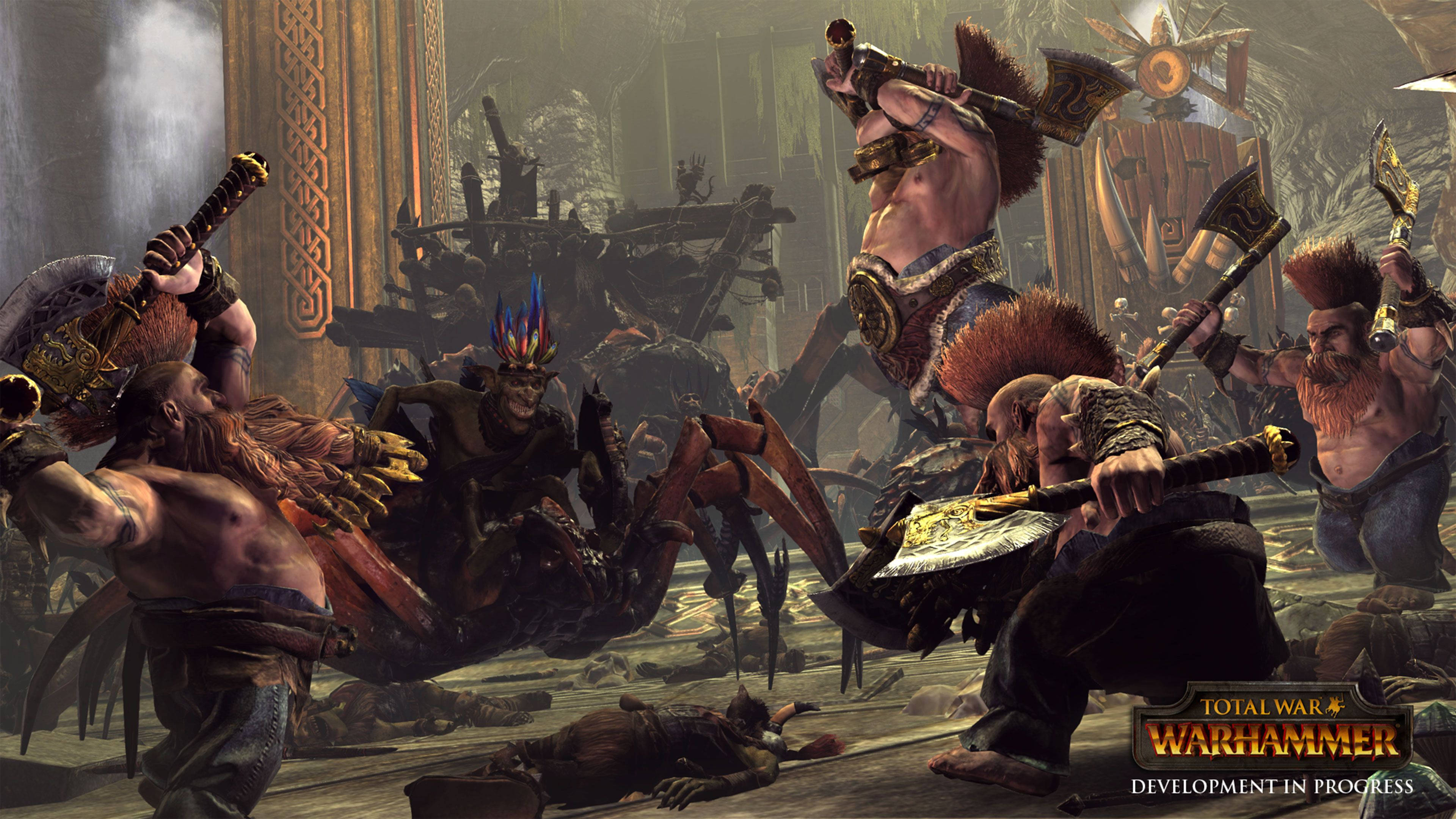 معركة الأقزام ضد العفاريت في Total War Warhammer خلفية