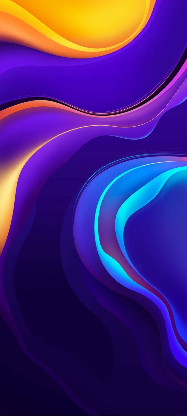 موجات أرجوانية تجريدية لهاتف Vivo Y20 خلفية