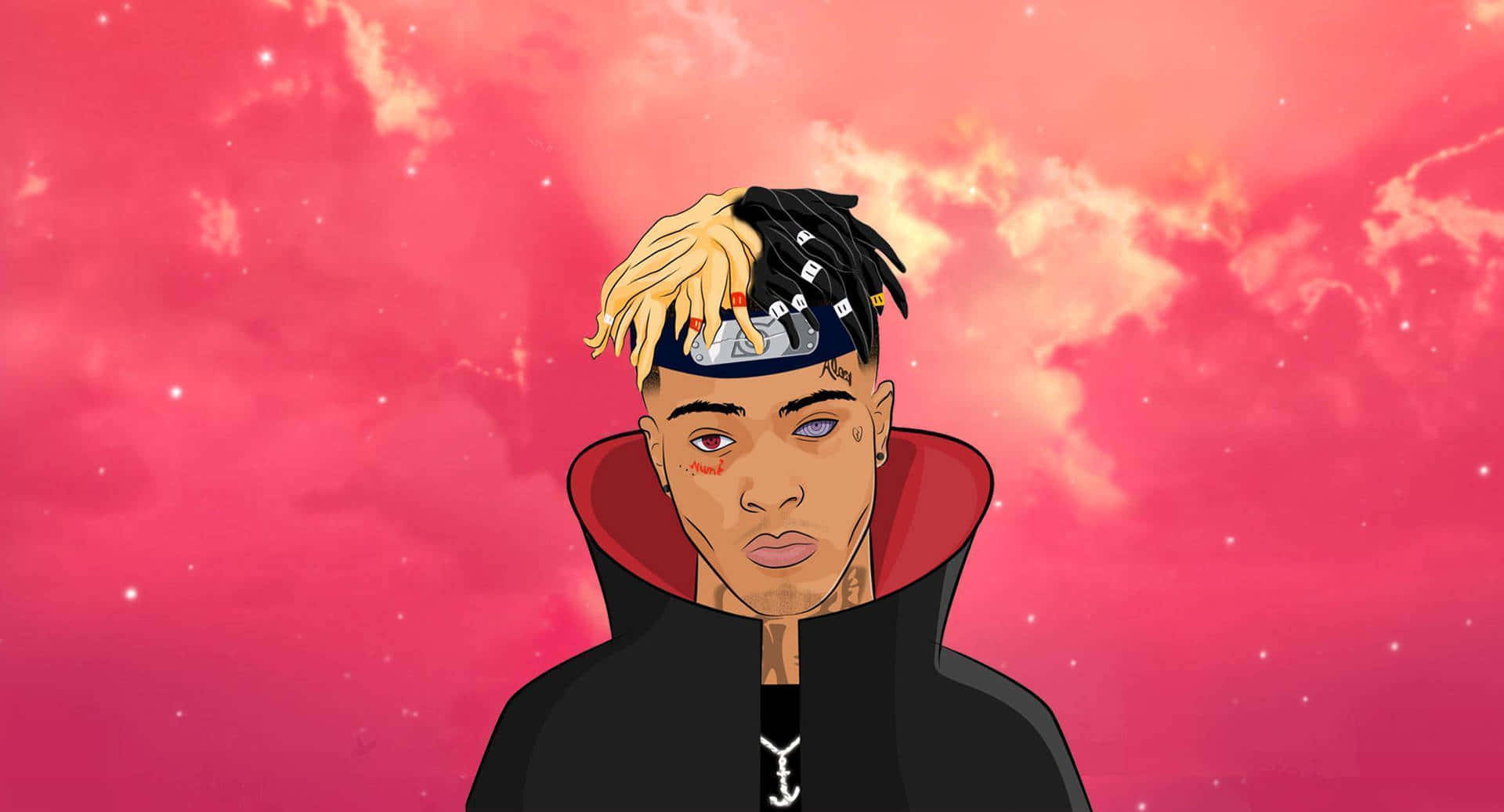 صورة شخصية Xxxtentacion بأسلوب الأكاتسوكي خلفية