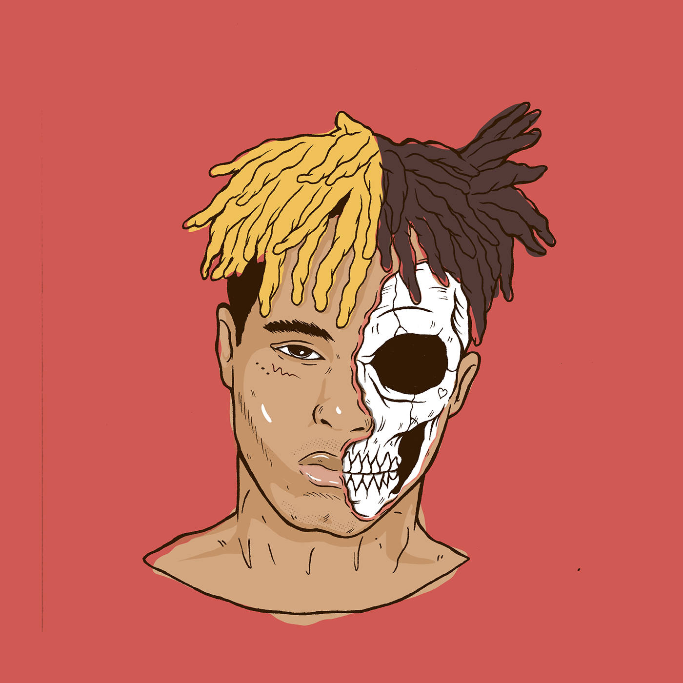 فن مستوحى من الأنمي لـ Xxxtentacion خلفية