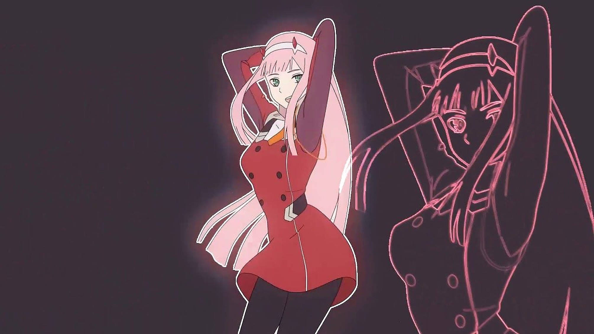 Zero Two رقصة الأنمي خلفية
