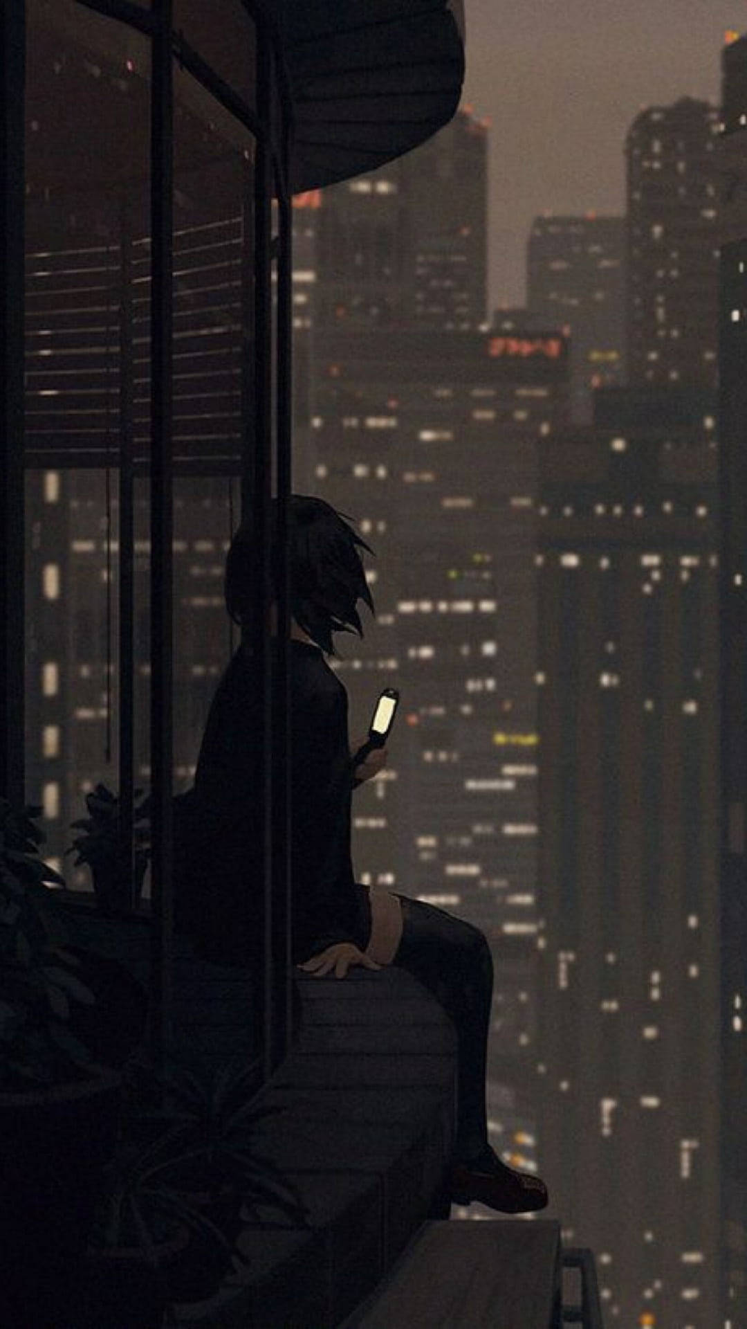أجواء حزينة لأضواء المدينة في الأنمي