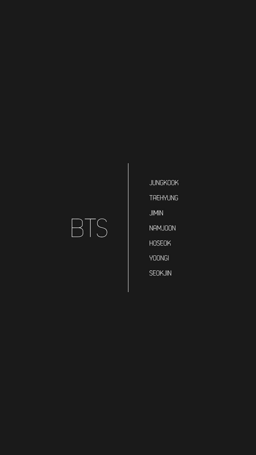 أسماء أعضاء BTS بتصميم جمالي لتامبلر خلفية