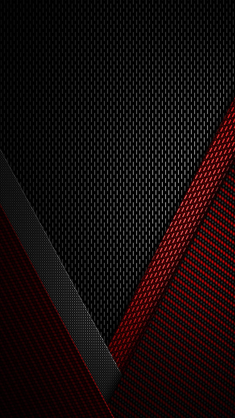 أسود أحمر ألياف كربون بدقة 4K خلفية