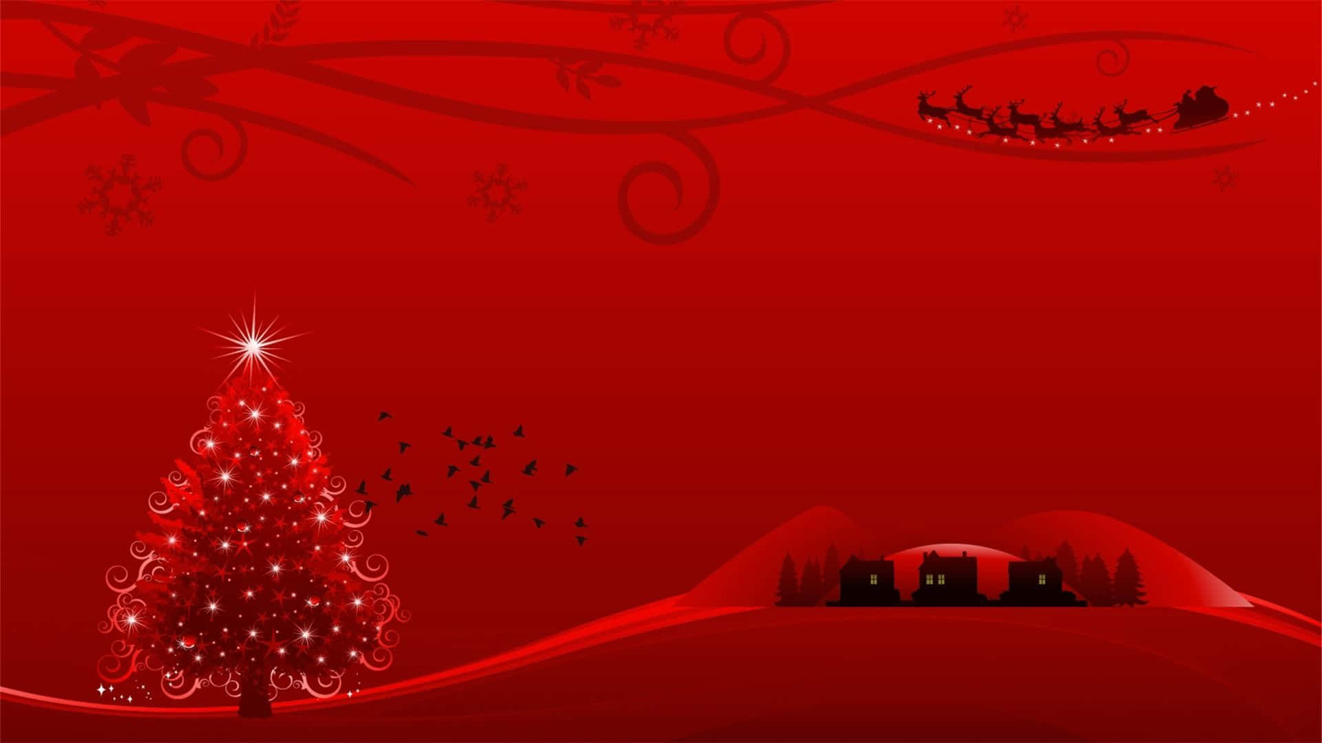 أضف دفء الموسم بألوان عيد الميلاد الحمراء الزاهية خلفية