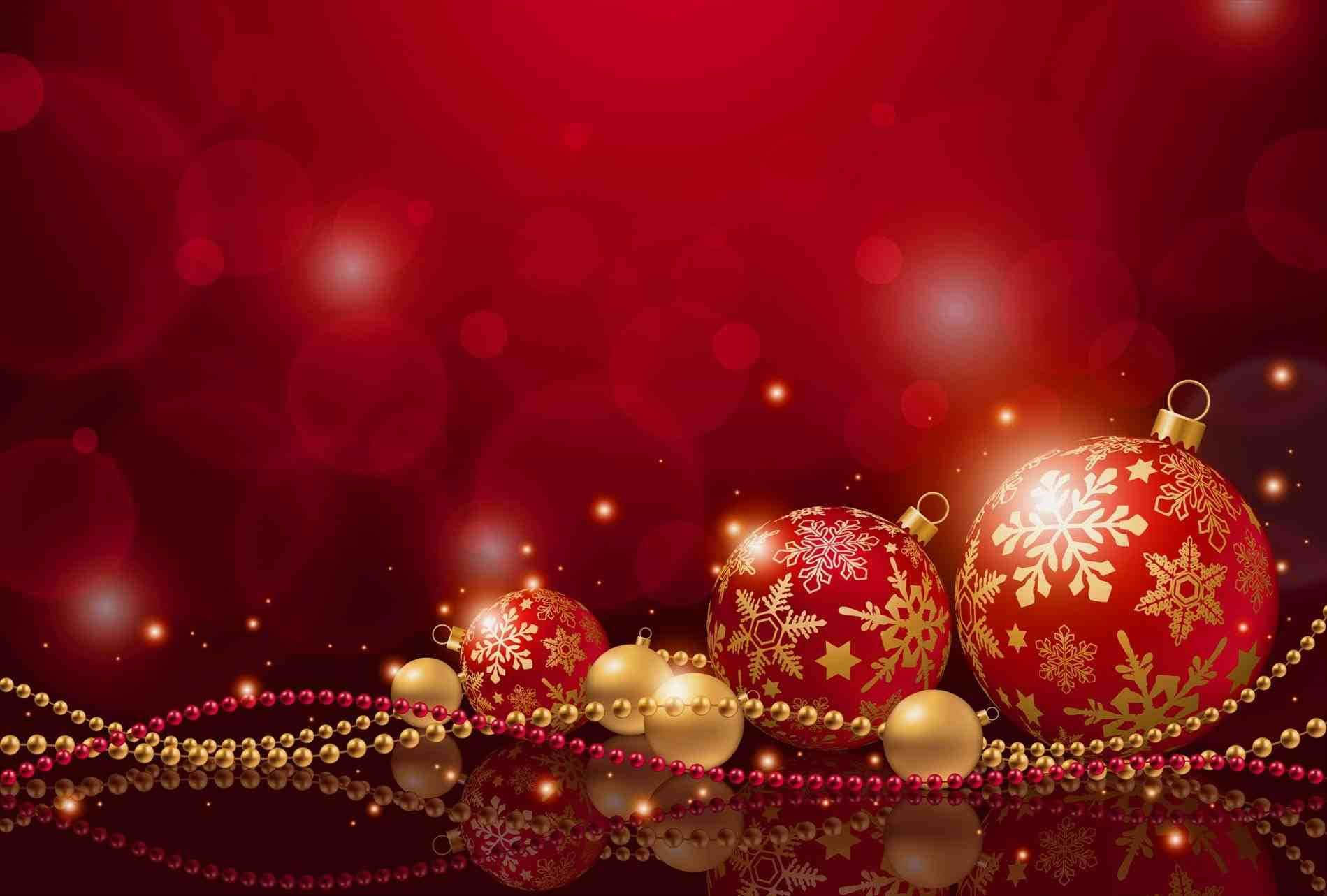أضواء عيد الميلاد الحمراء الساطعة تضيء الأعياد خلفية