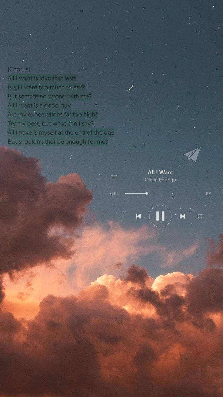 أغنية All I Want بتصميم جمالي موسيقي خلفية