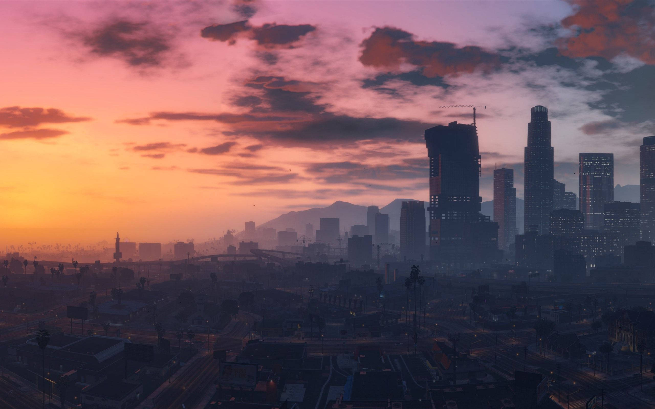 أفق مدينة GTA SA بدقة 4K خلفية