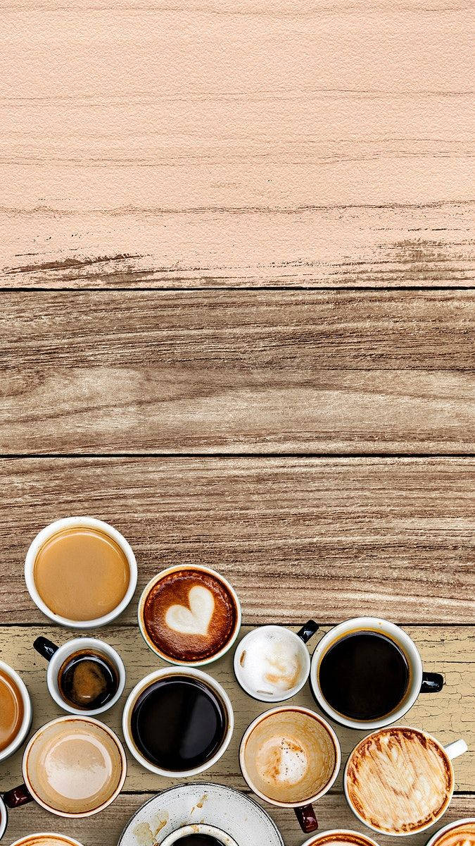أكواب قهوة مختلفة جمالية خلفية