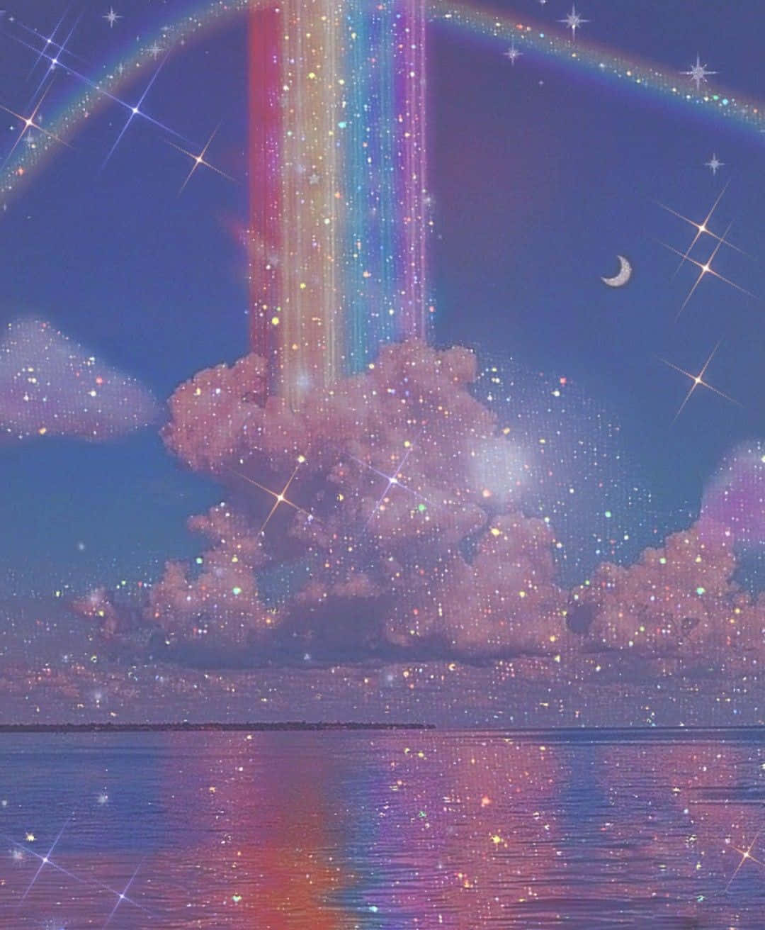 ألوان قوس قزح النابضة بالحياة والمذهلة. خلفية