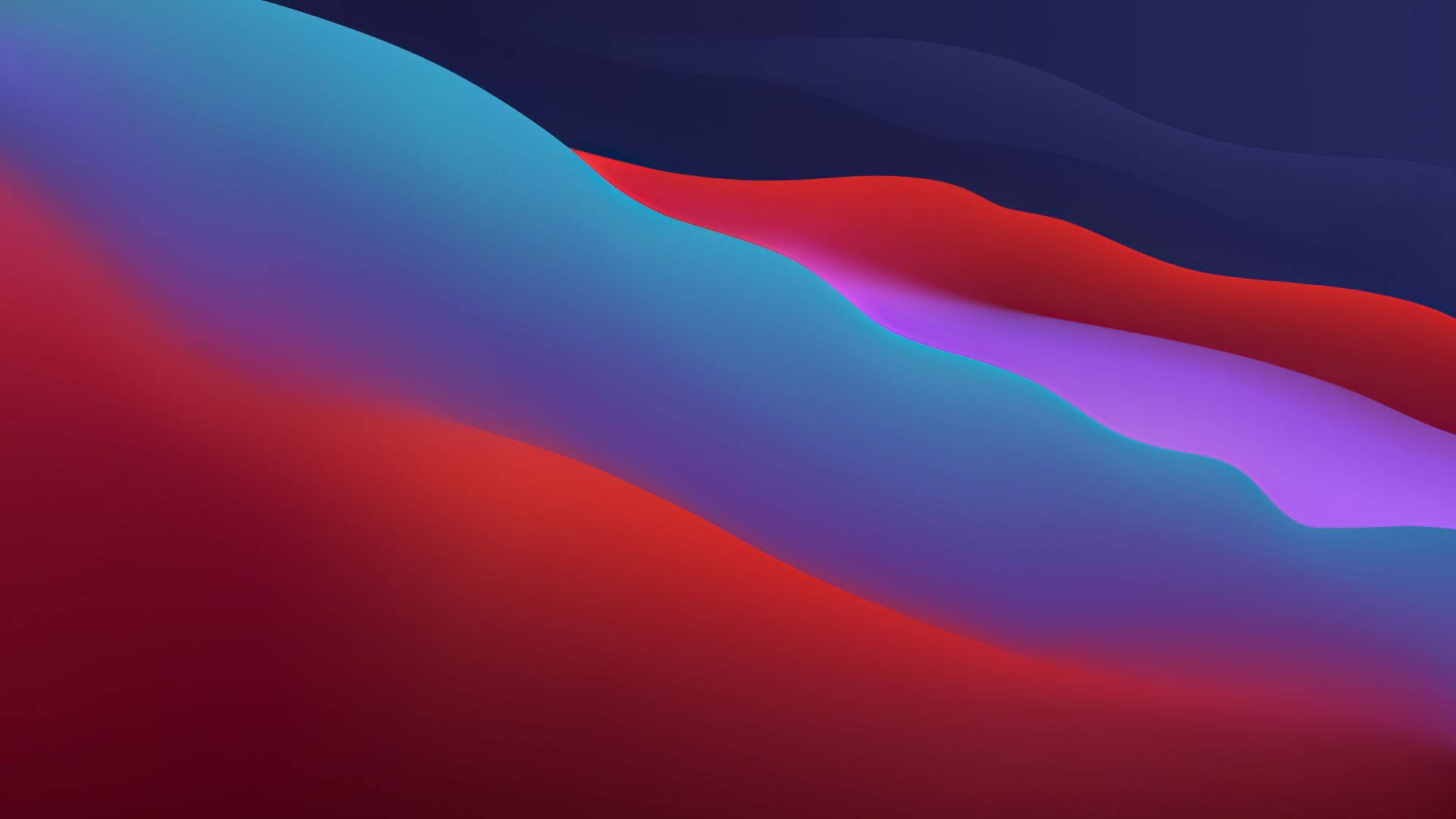 أمواج macOS Big Sur الحمراء والزرقاء خلفية