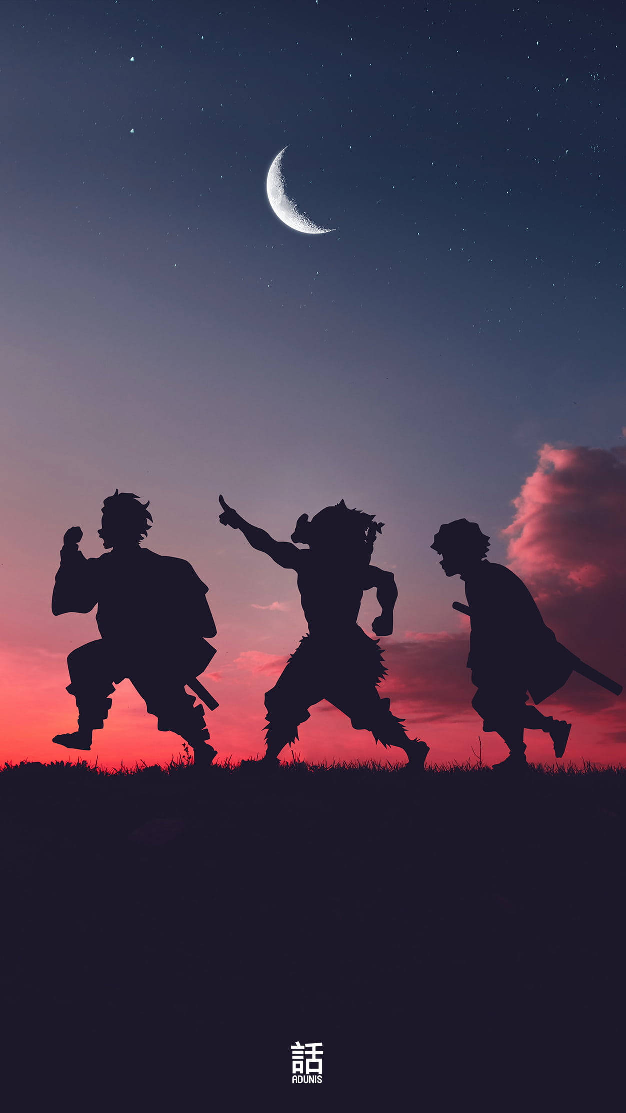 أنمي ديمون سلاير جمالي لأيفون خلفية