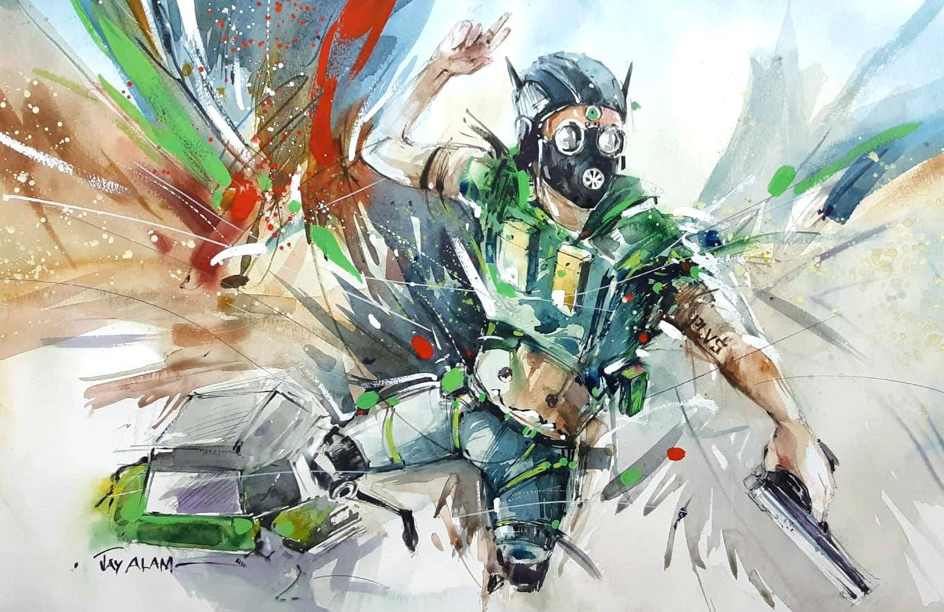 أوكتين من Apex Legends بألوان مختلفة
