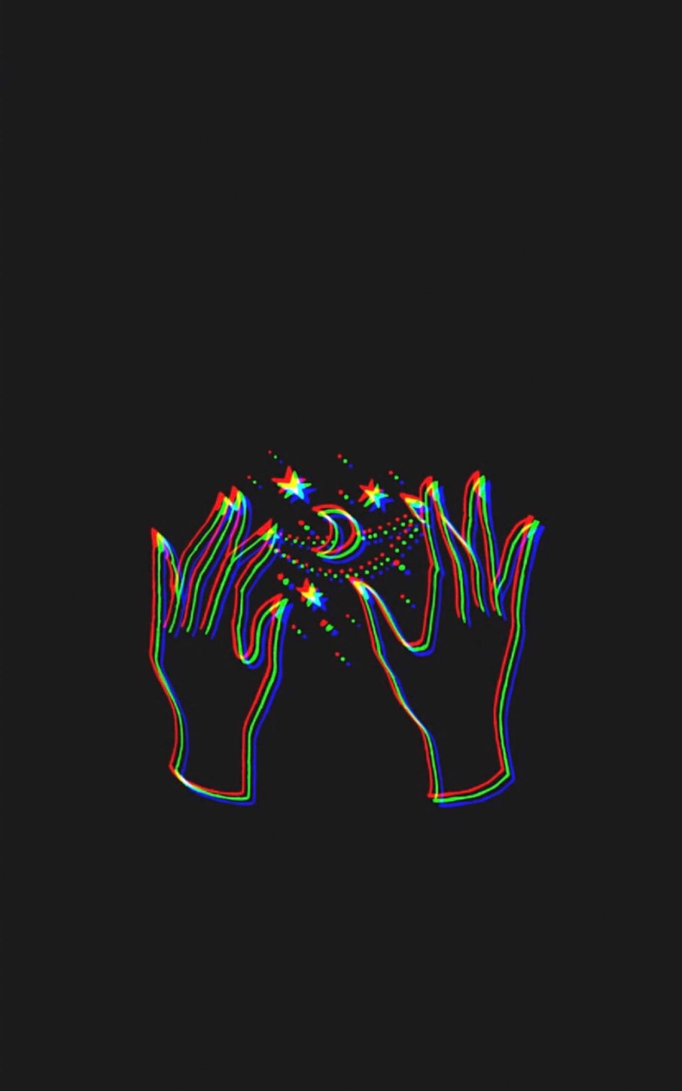 أيدي سحرية بتصميم جمالي لأيفون خلفية