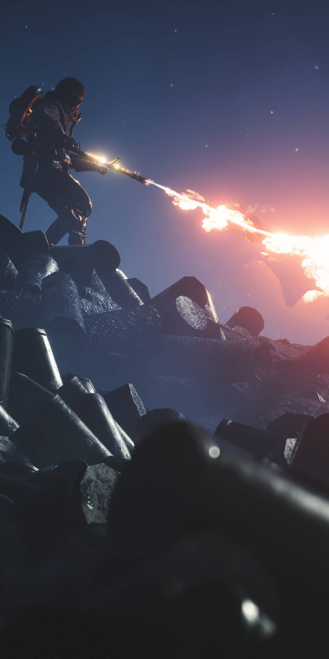 إثارة الأكشن مع جندي اللهب في Battlefield 1 على هاتفك. خلفية