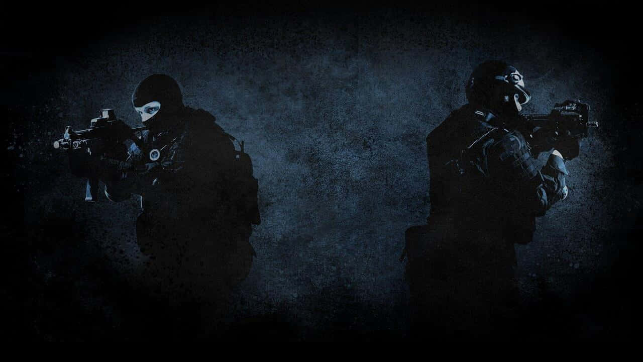 إرهابي ومكافح إرهاب باللون الأزرق الداكن خلفية Counter-Strike Global Offensive بدقة 720p خلفية