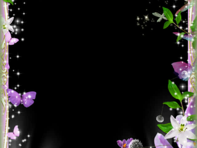 إطار زهري متألق خلفية