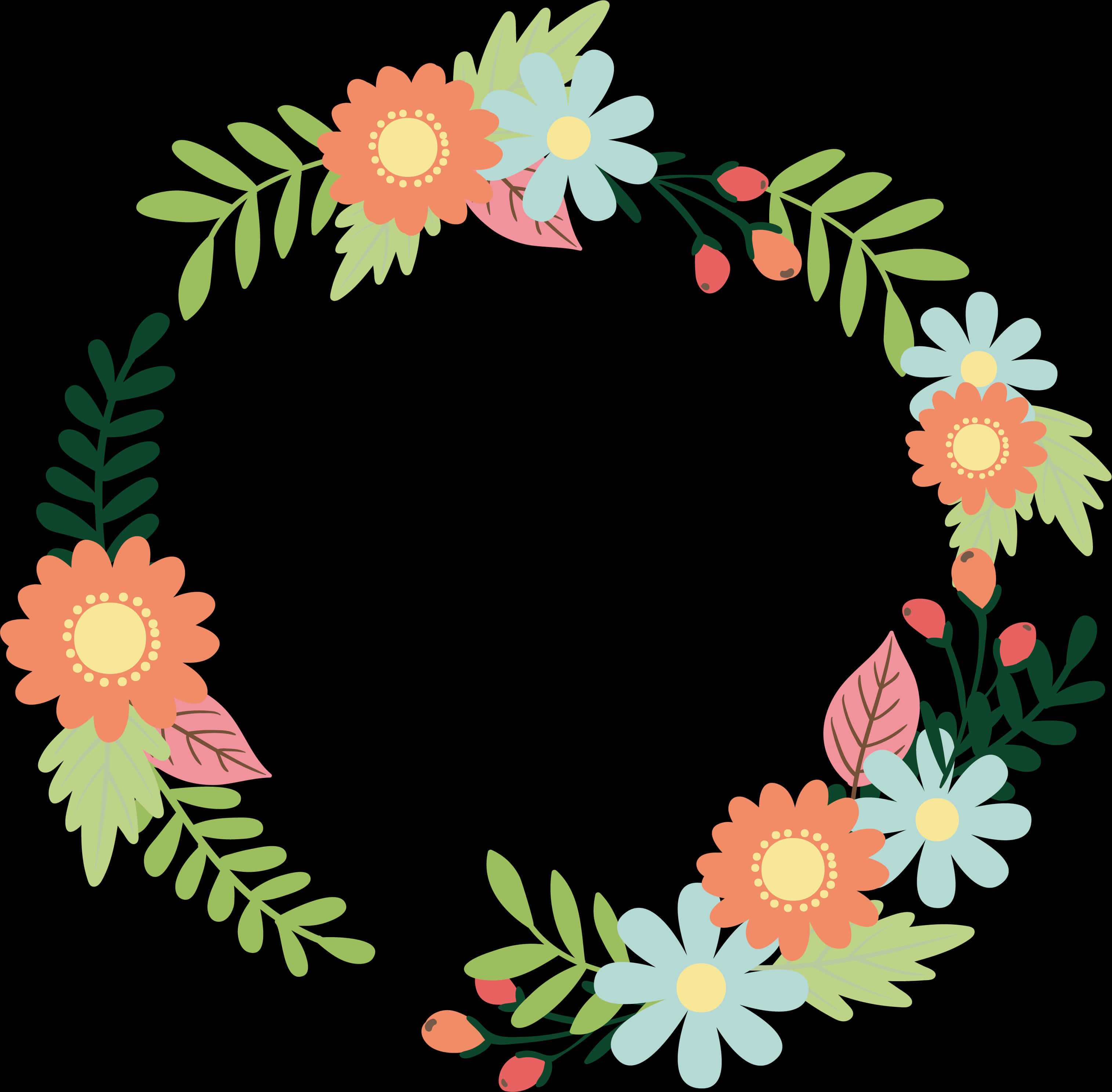 إكليل زهور جرافيك فيكتوري خلفية