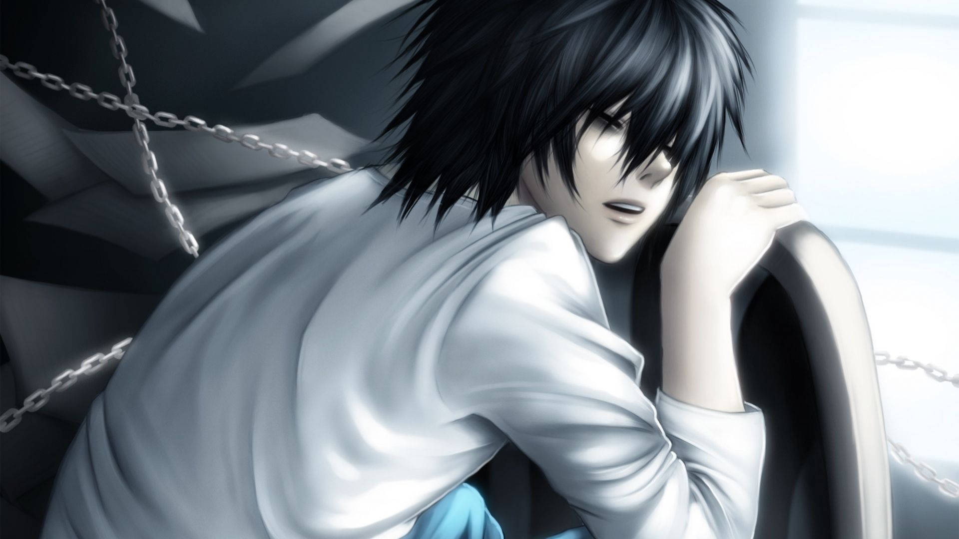 خلفية فتى أنمي إل لوليت من Death Note نائم