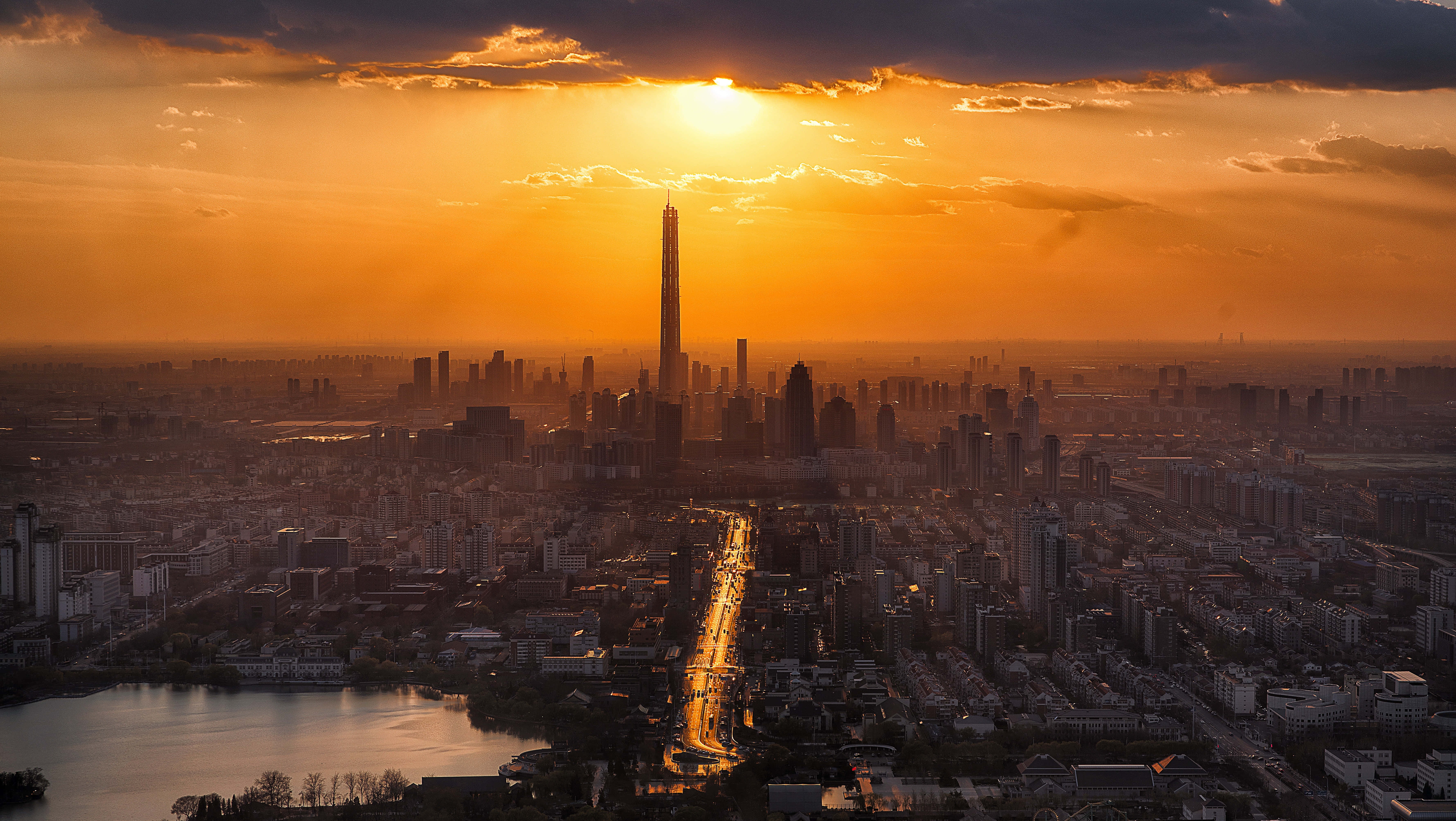 ابحث عن السكينة في جمال الغروب. خلفية