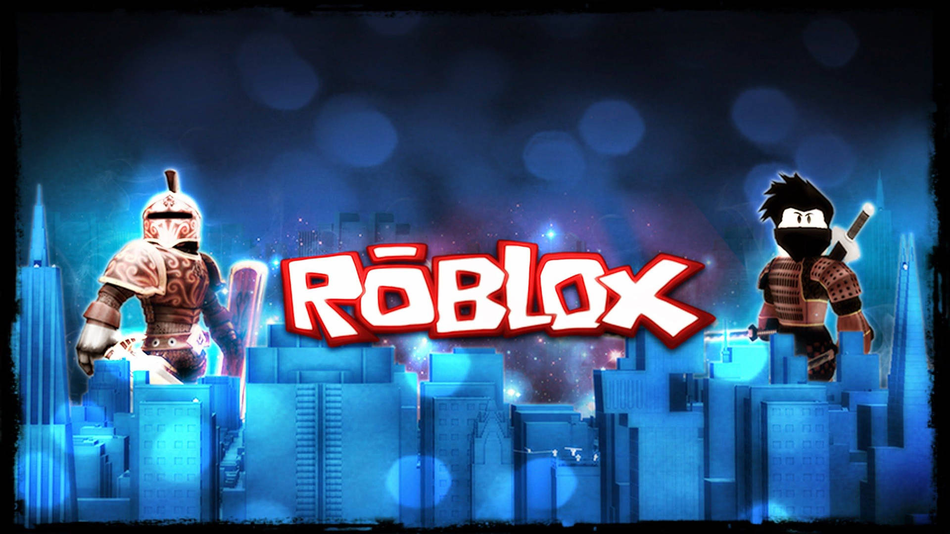 خلفية فنية ورائعة لغلاف Roblox بأسلوب النيون.