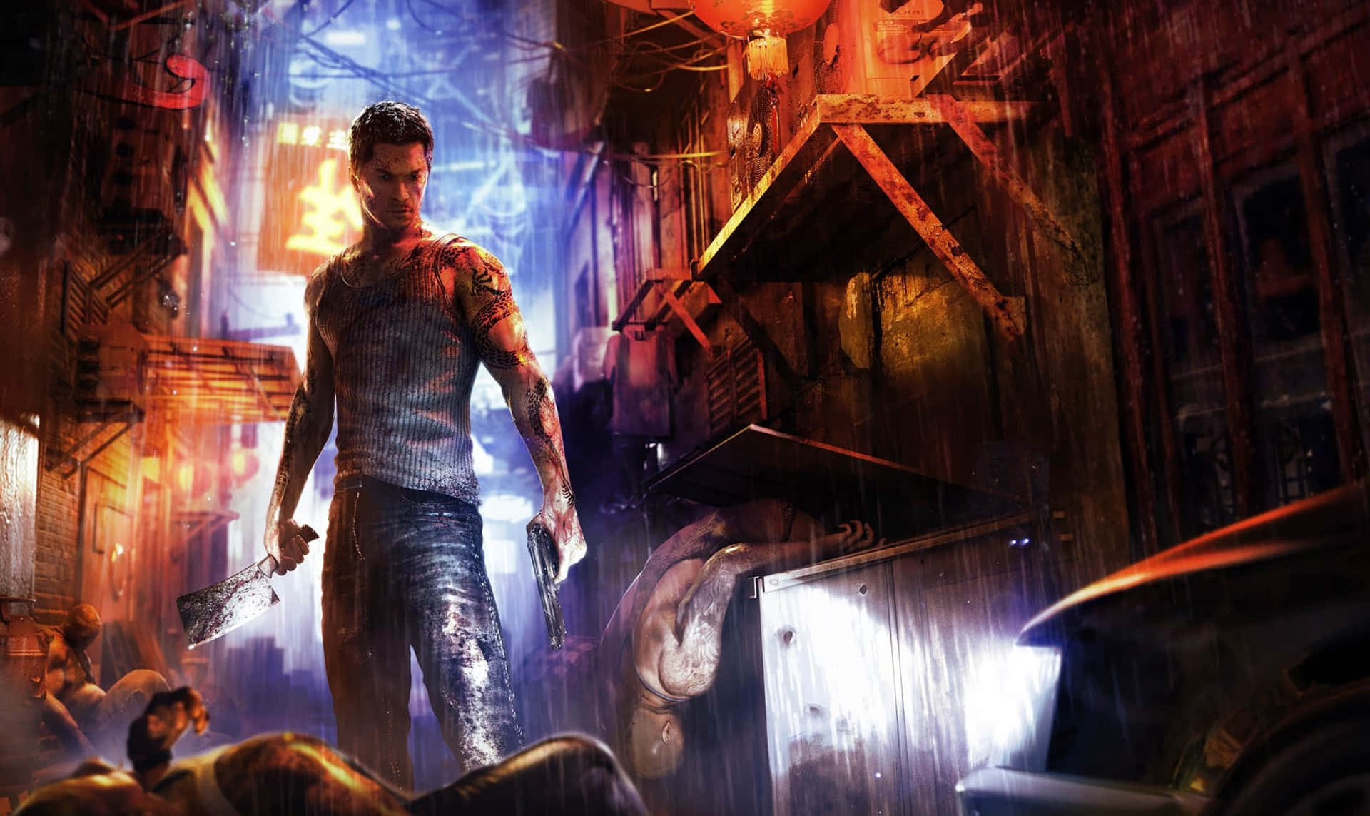 استكشف العالم السفلي الإجرامي في هونغ كونغ في لعبة Sleeping Dogs خلفية