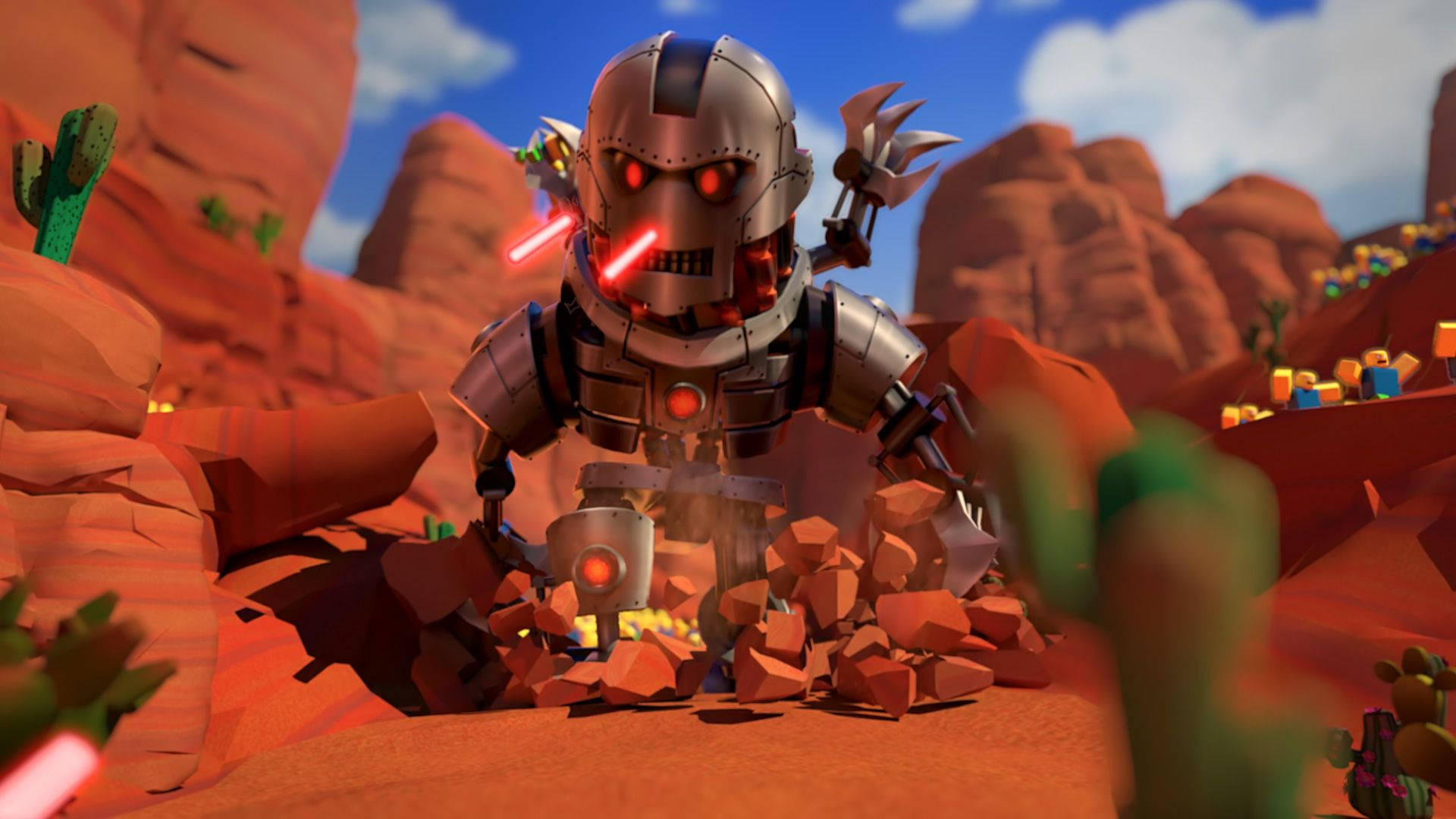 خلفية رائعة لشخصية روبوت في لعبة Roblox
