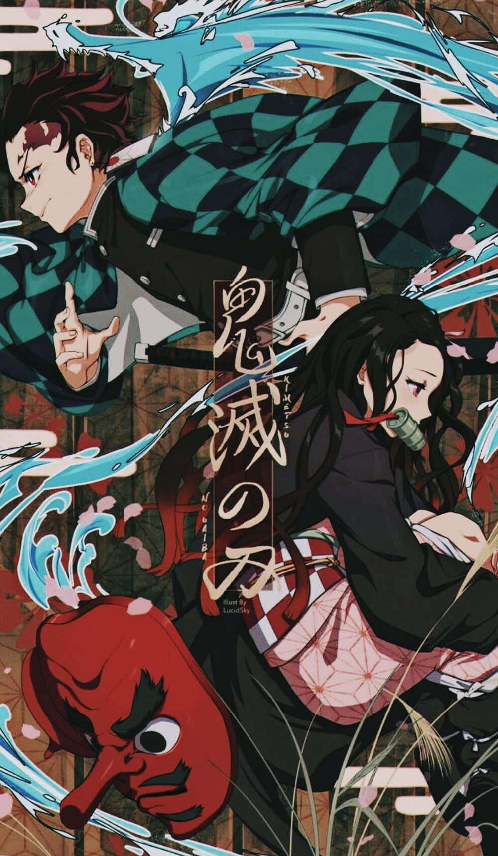 استمتع برحلة تانجيرو المثيرة مع جهاز آيباد الخاص بك من مسلسل Demon Slayer! خلفية