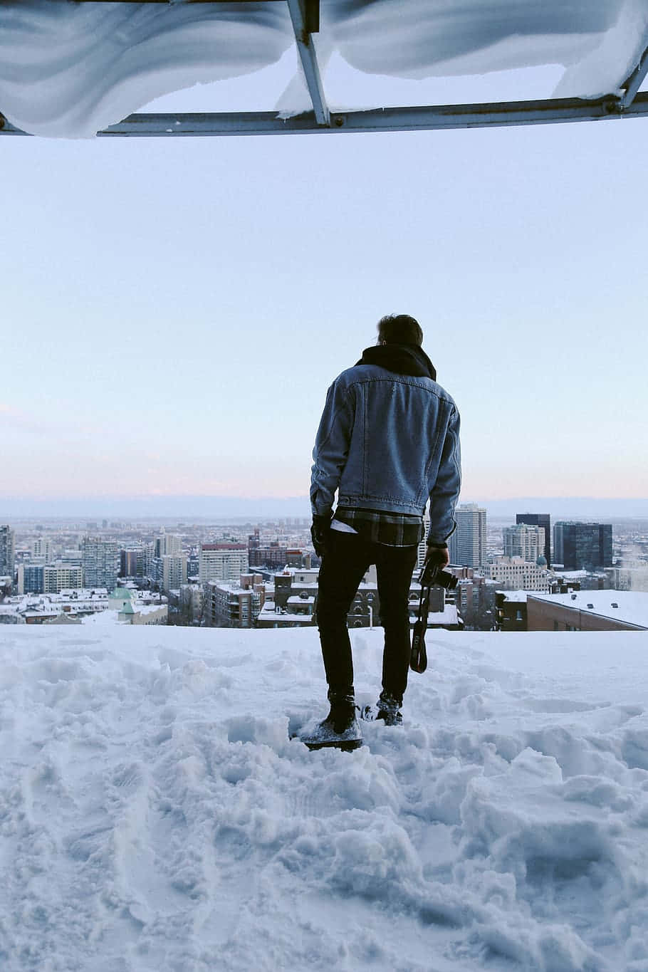 استمتع بسكون منظر شتوي خلفية