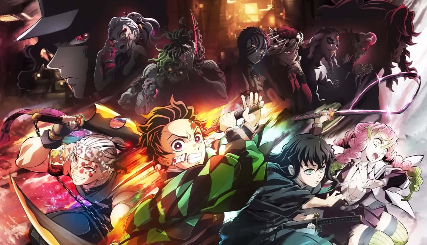 استمتع بقوة وغموض Demon Slayer. خلفية