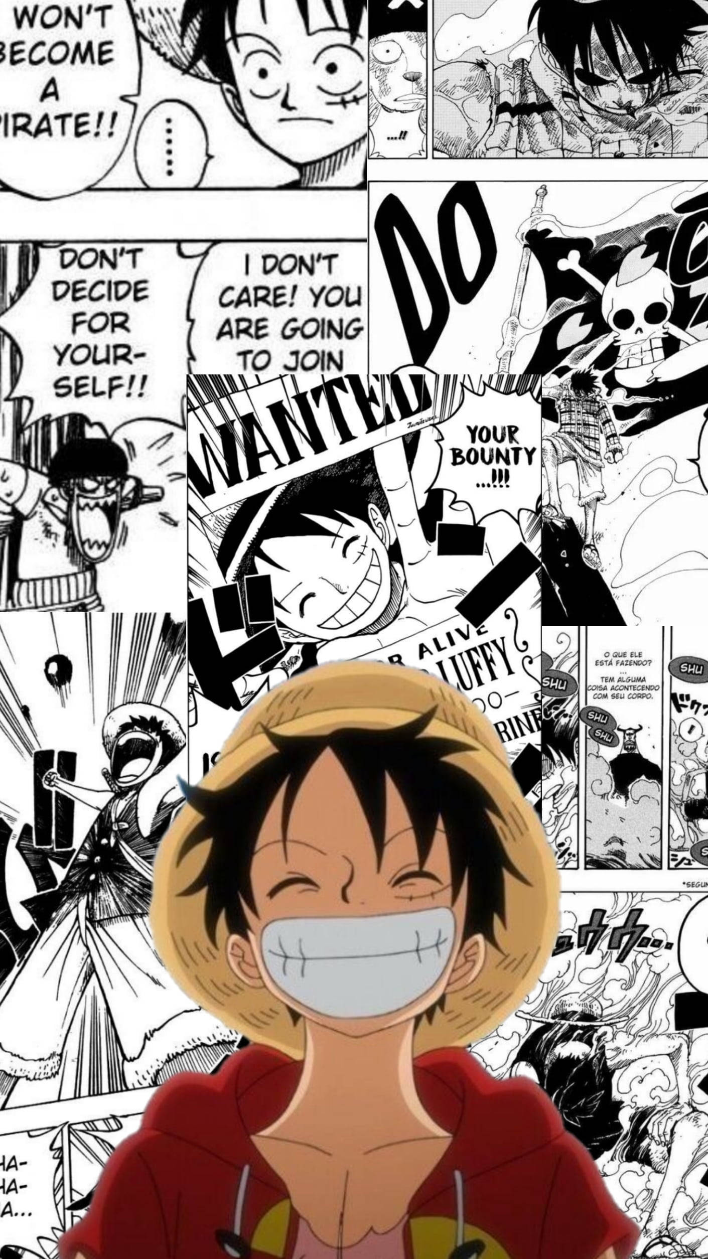 بانل مانجا وابتسامة لوفي خلفية