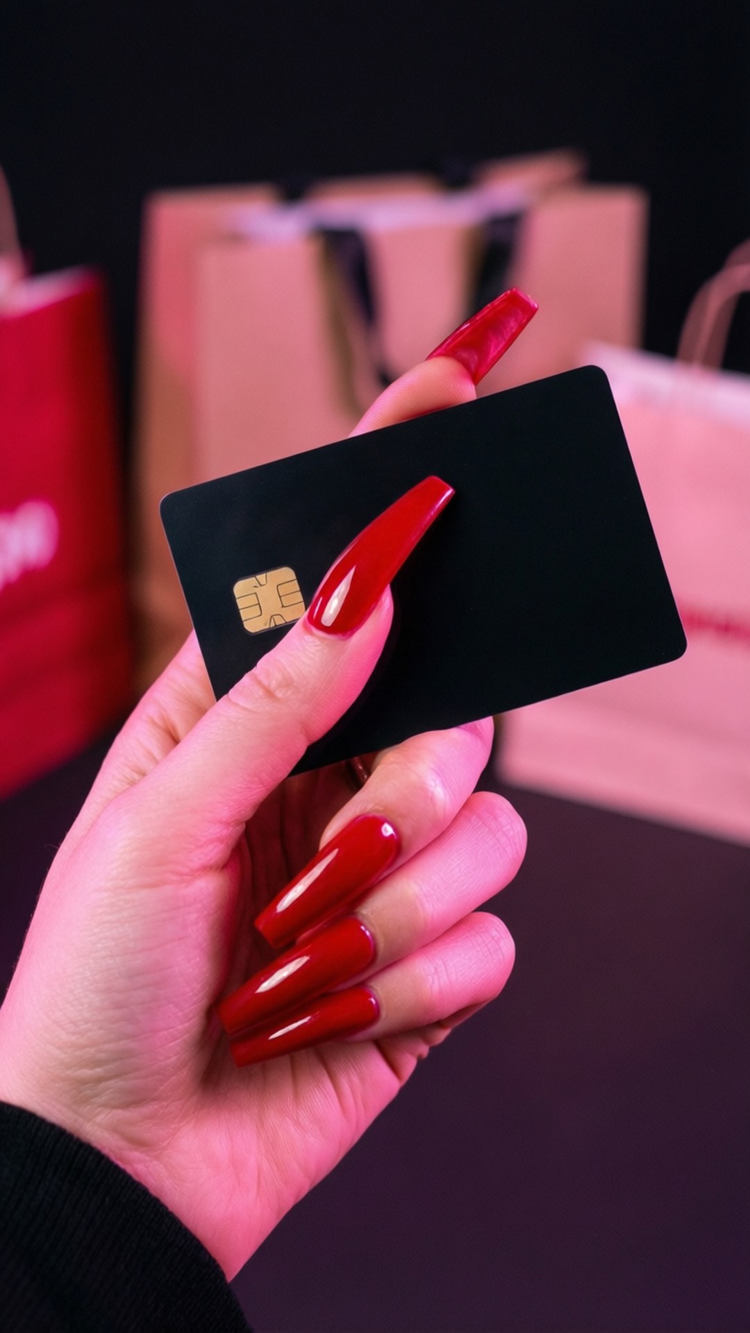 بطاقة سوداء فتاة شريرة خلفية