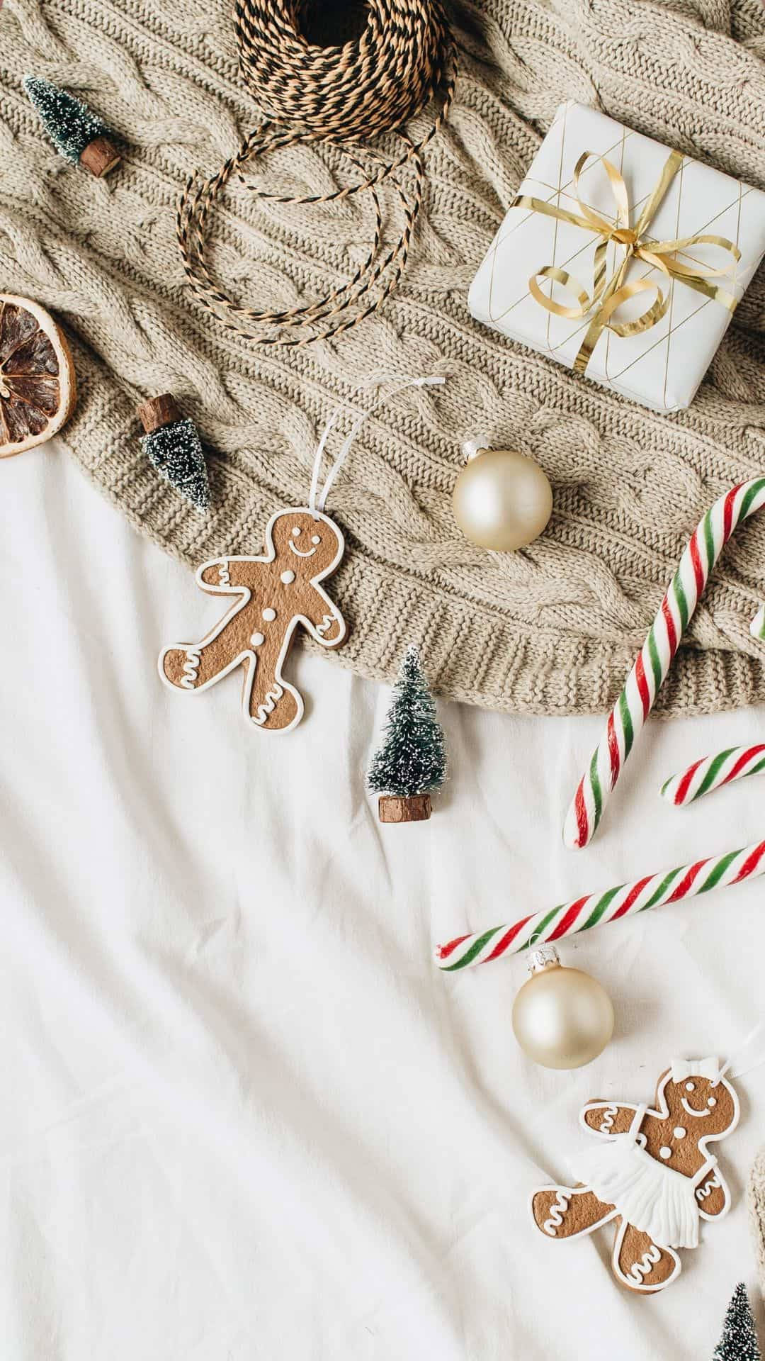 بطانية دافئة بأجواء عيد الميلاد خلفية
