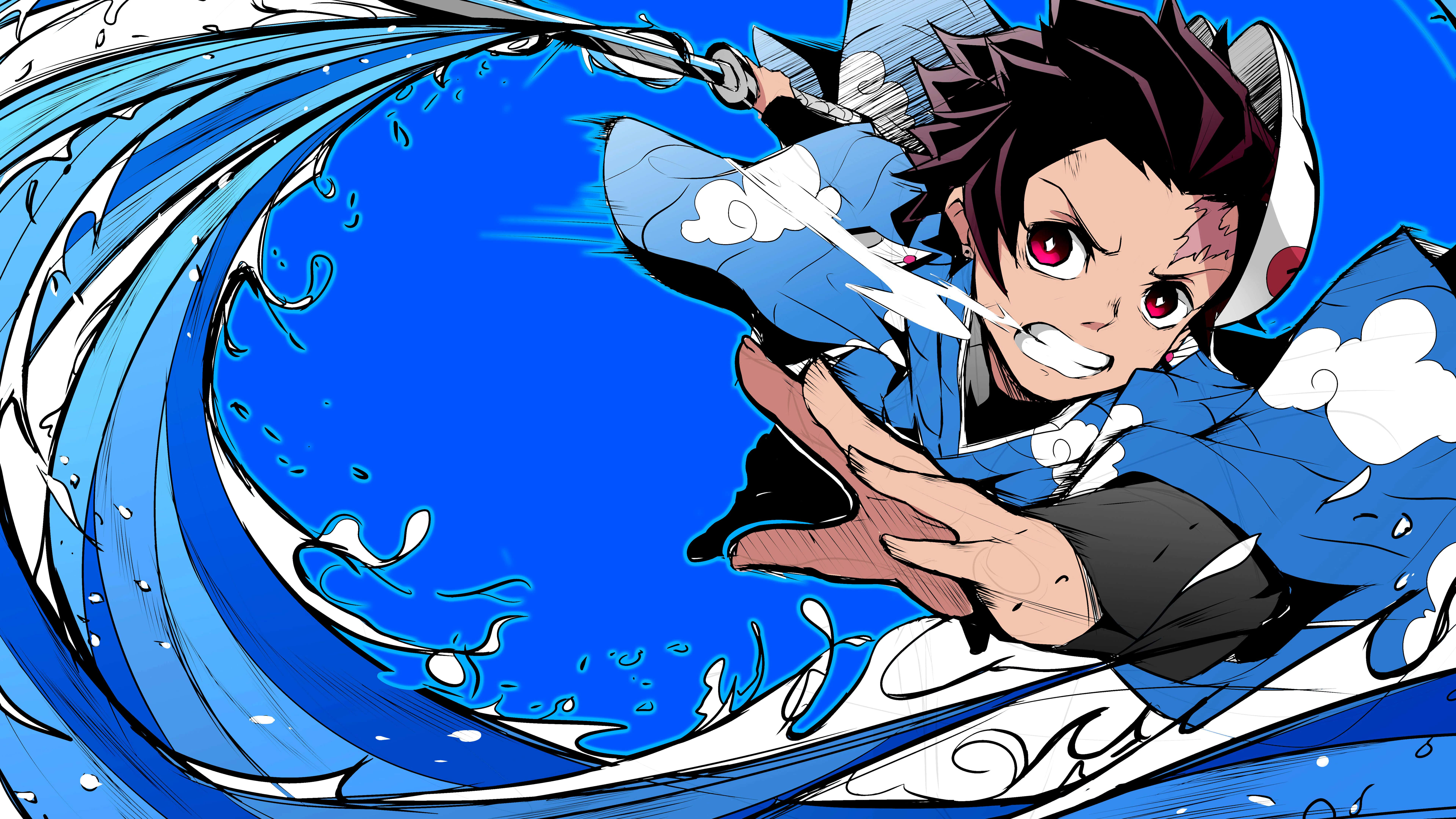تانجيرو كامادو ضربة سيف Demon Slayer آيباد خلفية