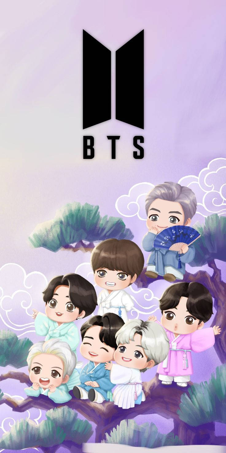 تاني تان BTS على قمة الشجرة خلفية