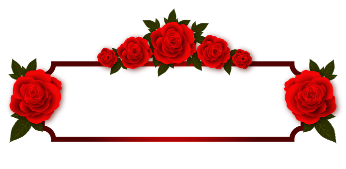 تصميم راية الوردة الحمراء خلفية