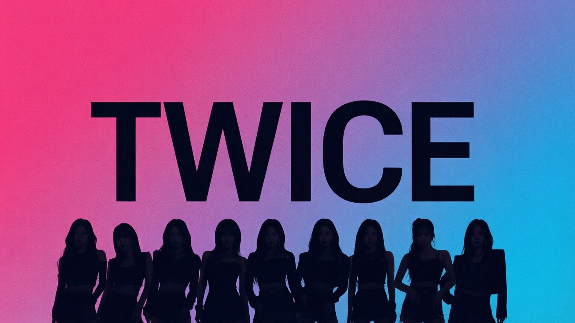 تصميم طباعي جريء لفرقة TWICE خلفية