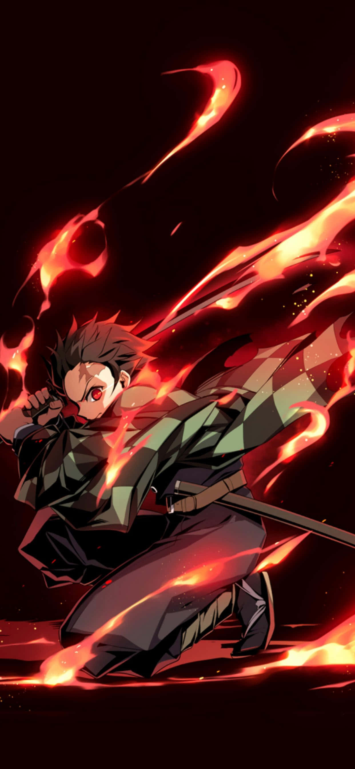 تنفس النار من أنمي Demon Slayer خلفية